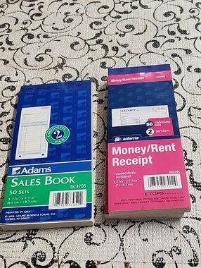 Adams Sales & Money/Rent Receipt Pads
